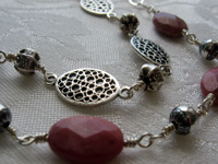 Sterling Silver with Rhodenite Bracelets