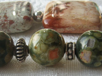 Unakite & Cappuccino Jasper Bracelets